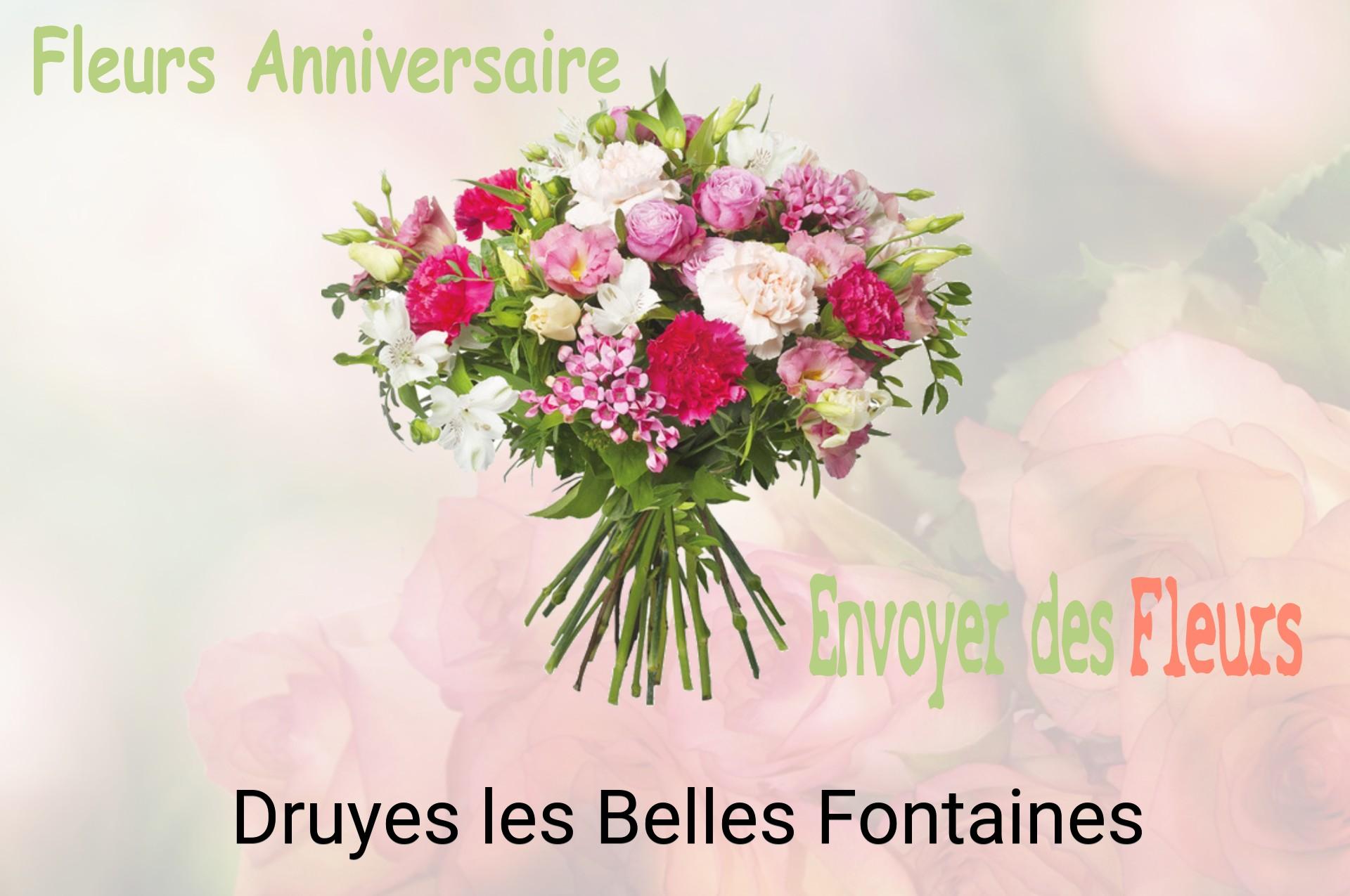 Bouquet de fleurs d’anniversaire livré à Druyes-les-Belles-Fontaines