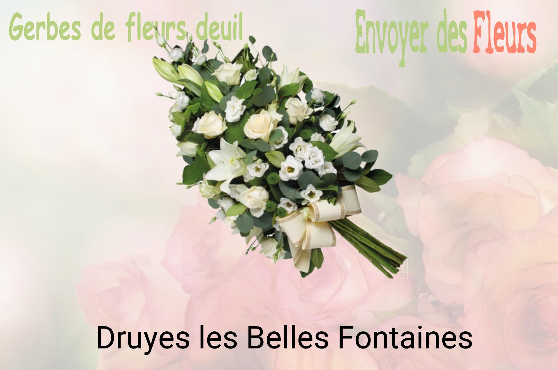Gerbe de fleurs de deuil livrée à Druyes-les-Belles-Fontaines