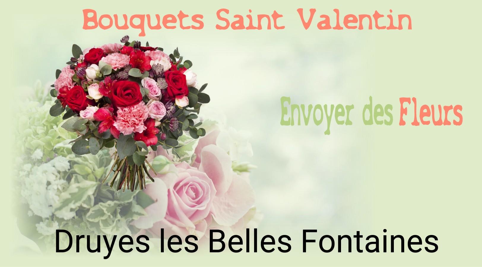 Roses de Saint-Valentin livrées à Druyes-les-Belles-Fontaines